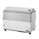 True TMC-58-DS-SS-HC - Mobile Milk Cooler, (16) crate, dual sided flip-up lids, white vinyl exterior